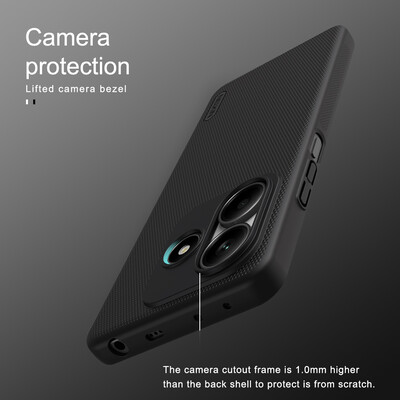 Пластиковый чехол Nillkin Super Frosted Shield Черный для Xiaomi Redmi Note 14 5G(4)