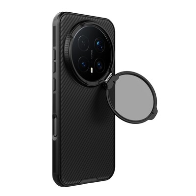 Чехол накладка с пластиной Magsafe и защитой камеры Nillkin CamShield Prop Magnetic Case черный для Honor Magic 8 Pro(3)