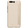 Полиуретановый чехол книга Nillkin Sparkle Leather Case Gold для Huawei Ascend P10(#2)