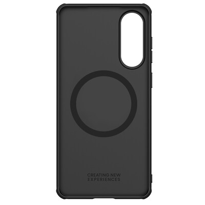 Пластиковый чехол с пластиной Magsafe Nillkin Super Frosted Shield Pro Magnetic Case Черный для Samsung Galaxy S25 Edge(3)