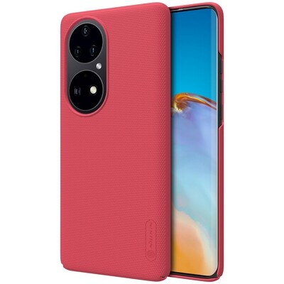 Пластиковый чехол с подставкой Nillkin Super Frosted Shield Красный для Huawei P50 Pro(3)