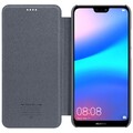 Полиуретановый чехол книга Nillkin Sparkle Leather Case Черный для Huawei P20 Lite(#3)