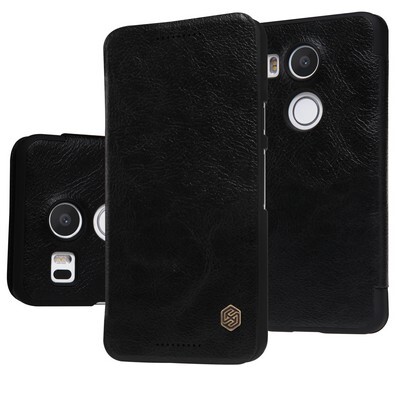 Кожаный чехол Nillkin Qin Leather Case Black для LG Nexus 5X(3)