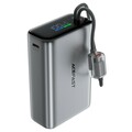 Внешний аккумулятор с экраном и встроенным кабелем Acefast M49 22.5W with two cables T205ALF 20000mAh(#2)