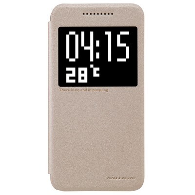 Полиуретановый чехол Nillkin Sparkle Leather Case Gold для HTC One A9(1)