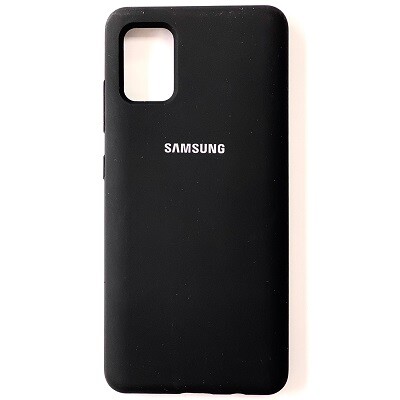 Силиконовый чехол Silicone Case  black для Samsung Galaxy A51(1)