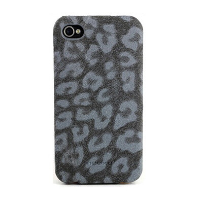 Кожаный чехол Nuoku Leopard Series Case Grey для Apple iPhone 4/4S(2)