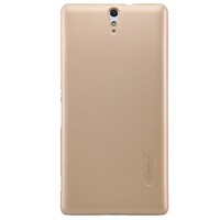Пластиковый чехол с пленкой Nillkin Super Frosted Shield Gold для Sony Xperia C5 Ultra