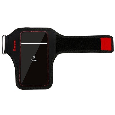 Спортивный чехол Baseus Move Armband черно-красный для телефонов до 5 дюймов(1)