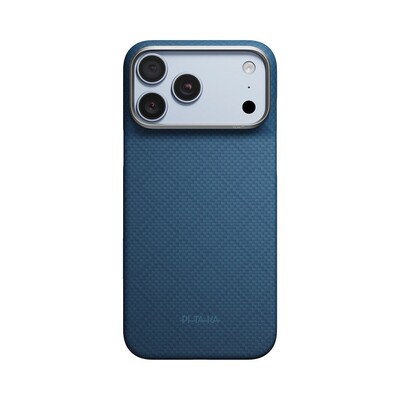 Кевларовый чехол с Magsafe Pitaka Edge Case Argyle Abyss Blue для Apple iPhone 18 Pro(1)