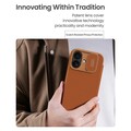 Кожаный чехол Nillkin Qin Prop Leather Case черный для Apple iPhone 17(#8)