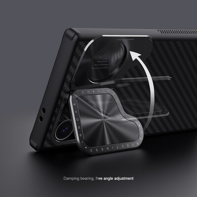Магнитная накладка Nillkin CarboProp Magnetic Case Черная для Samsung Galaxy S24 Ultra(4)