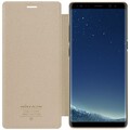 Полиуретановый чехол книга Nillkin Sparkle Leather Case Gold для Samsung Galaxy Note 8(#3)