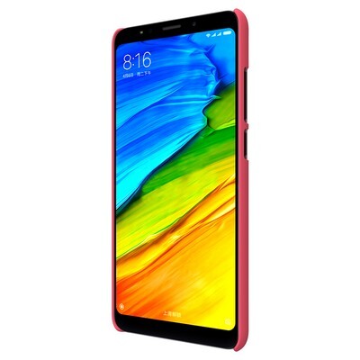 Пластиковый чехол с пленкой Nillkin Super Frosted Shield Красный для Xiaomi RedMi 5 Plus(2)
