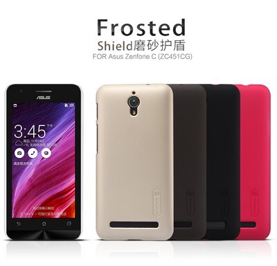 Пластиковый чехол с пленкой Nillkin Super Frosted Shield Gold для Asus Zenfone C 451CG(4)