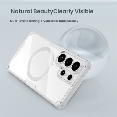 Силиконовый чехол Nillkin Nature TPU Pro Magnetic Case прозрачный для Samsung Galaxy S26 Ultra(7)