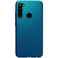 Пластиковый чехол с подставкой Nillkin Super Frosted Shield Синий для Xiaomi Redmi Note 8/ Redmi Note 8 2021