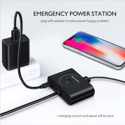 USB-хаб Ugreen CR113 USB 3.0 with USB Type-C Plug 4 Ports HUB 1м (UGR-40850) черный(3)