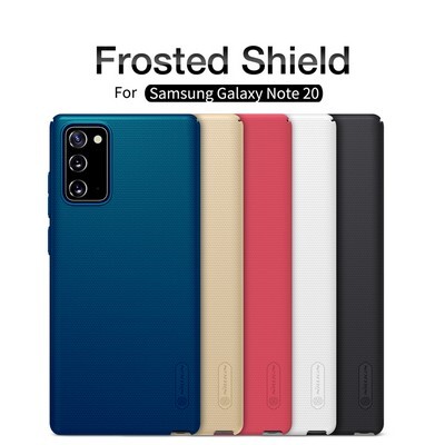 Пластиковый чехол с подставкой Nillkin Super Frosted Shield Черный для Samsung Galaxy Note 20(5)
