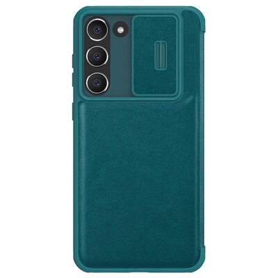 Кожаный чехол Nillkin Qin Pro Plain Leather Case Зеленый для Samsung Galaxy S23 Plus(2)