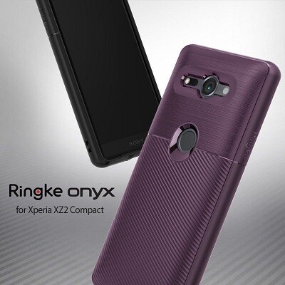 Защитный чехол бампер Ringke Onyx Case фиолетовый для Sony Xperia XZ2 Compact(5)