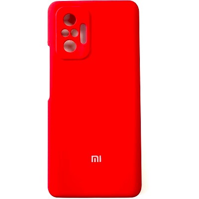 Силиконовый чехол Silicone Case красный для Xiaomi Redmi Note 10 Pro(1)