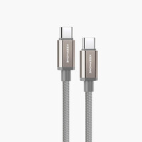 Кабель для зарядки и передачи данных Keephone 60W Galva Fast Charging Cable Type-C to Type-C титановый
