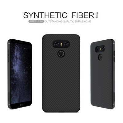 Пластиковый чехол Nillkin Synthetic Fiber Black (черный)  для LG G6(4)
