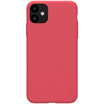 Пластиковый чехол с подставкой Nillkin Super Frosted Shield красный матовый для Apple iPhone 11 Pro(1)