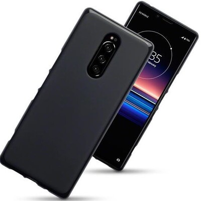 Силиконовый чехол TPU Case 0.6mm черный для Sony Xperia 1(1)