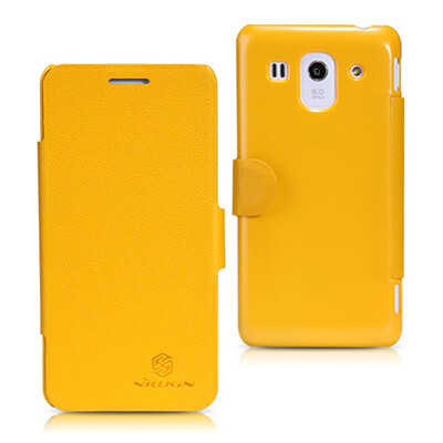 Полиуретановый чехол Nillkin Fresh Series Yellow для Huawei Ascend G520(1)