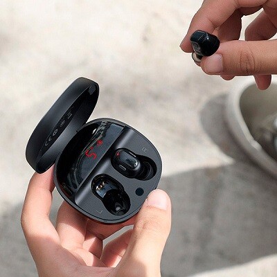 Bluetooth наушники Baseus NGWM01P-01 Encok True Wireless Earphones WM01 Plus (NGWM010001) черные(8)