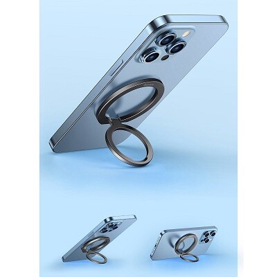 Кольцо с MagSafe для iPhone Baseus Halo Series Foldable Metal Ring (SUCH000013) серый(7)