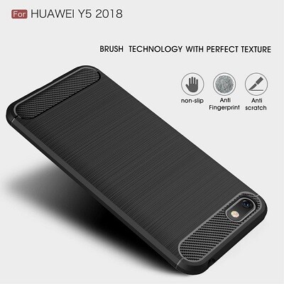 Силиконовый чехол Brushed Line TPU Case синий для Huawei Y5 Prime (2018)\ Honor 7A(3)