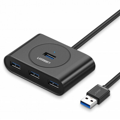 USB-хаб (разветвитель/концентратор) на 4 порта UGREEN CR113 USB 3.0 HUB 1m (20291) черный(1)