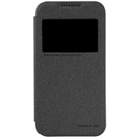 Полиуретановый чехол книга Nillkin Sparkle Case Black для HTC Desire 320
