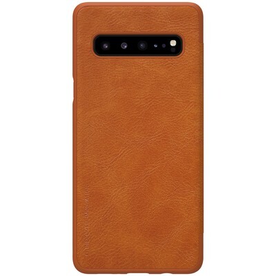 Кожаный чехол Nillkin Qin Leather Case Коричневый для Samsung Galaxy S10 5G(2)