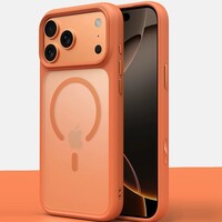 Защитный чехол TPU+PC Iron Matte Case with Magsafe оранжевый для Apple iPhone 17 Pro
