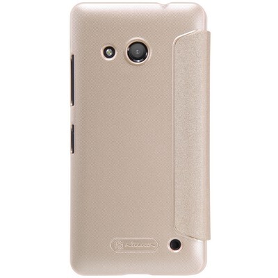 Полиуретановый чехол книга Nillkin Sparkle Leather Case Gold для Microsoft Lumia 550(2)