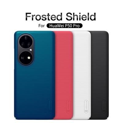Пластиковый чехол с подставкой Nillkin Super Frosted Shield Синий для Huawei P50 Pro(6)