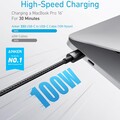 Кабель Anker A8756 USB-C to USB-C 100W Braided 1m черный(#2)