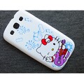 Пластиковый чехол Hello Kitty White для Samsung i9300 Galaxy S3(#1)