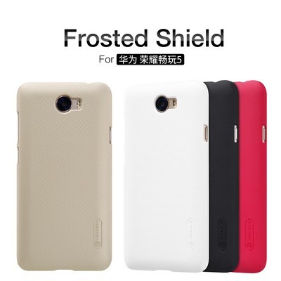 Пластиковый чехол с пленкой Nillkin Super Frosted Shield Gold для Huawei Y5 II (U29)\ Y6 II Compact(4)