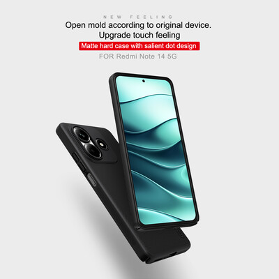 Пластиковый чехол Nillkin Super Frosted Shield Черный для Xiaomi Redmi Note 14 5G(6)