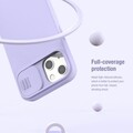 Силиконовая накладка Nillkin CamShield Silky Silicone Case Синяя для Apple iPhone 13(#7)