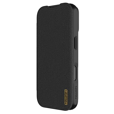 Кожаный чехол Nillkin Qin Prop Leather Case черный для Apple iPhone 17(1)