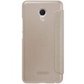 Полиуретановый чехол книга Nillkin Sparkle Leather Case Gold для Meizu MX6(#2)