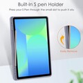 Защитный чехол Acrylic TPU Case с креплением для стилуса серый для Samsung Galaxy Tab S10 Fe Plus(#4)