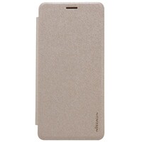 Полиуретановый чехол книга Nillkin Sparkle Leather Case Gold для LeEco Le1S/Le 2 Pro