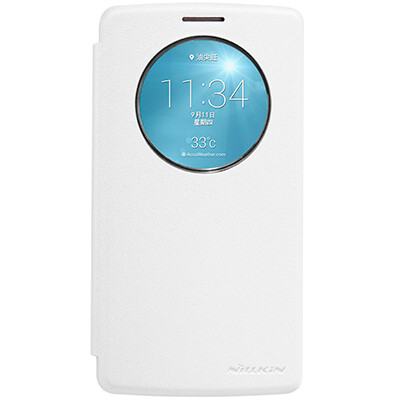 Полиуретановый чехол Nillkin Sparkle Leather Case White  для LG G3 Stylus D690(3)